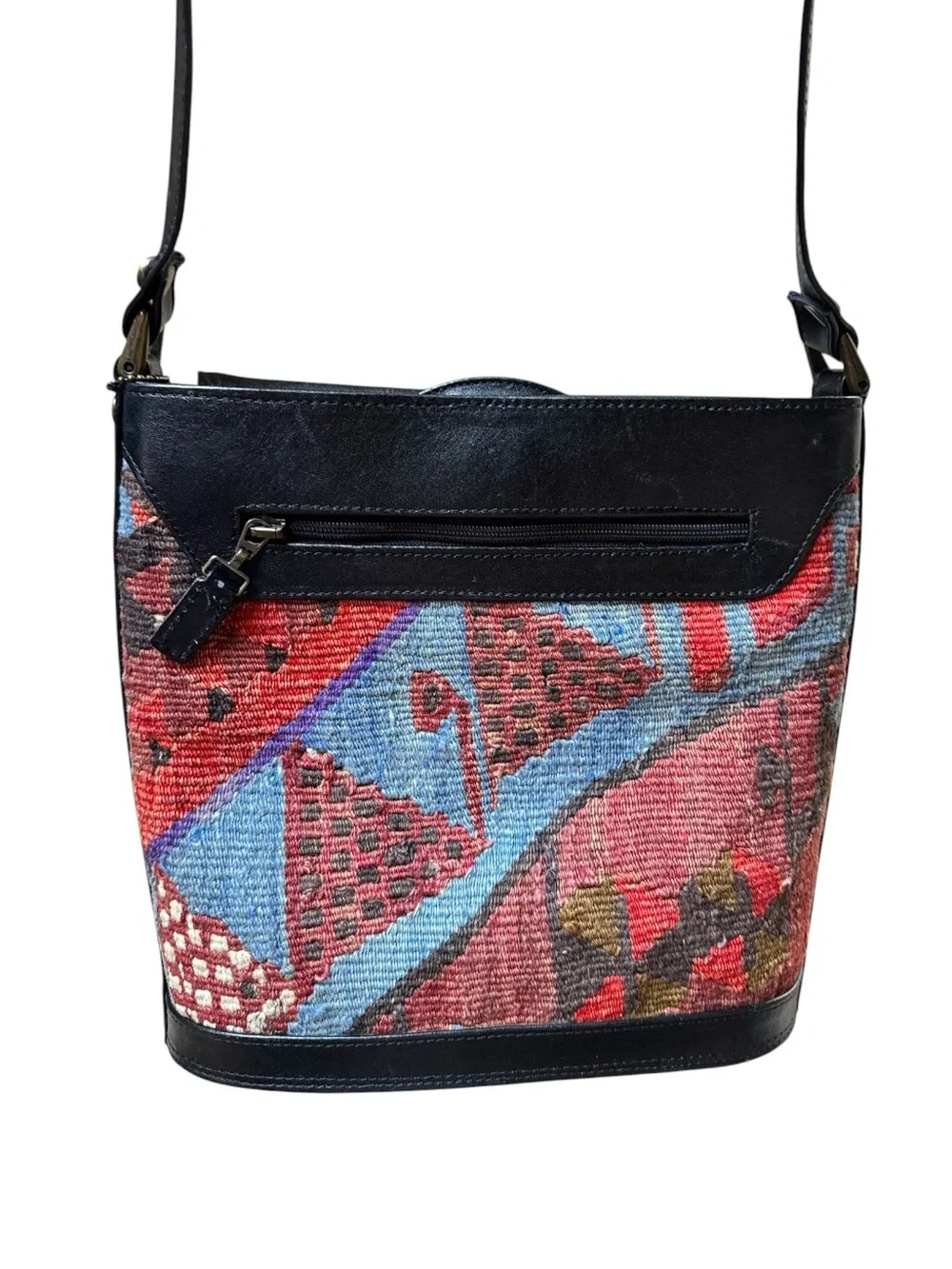 Kilim Turkish Wool & Leather Handbag